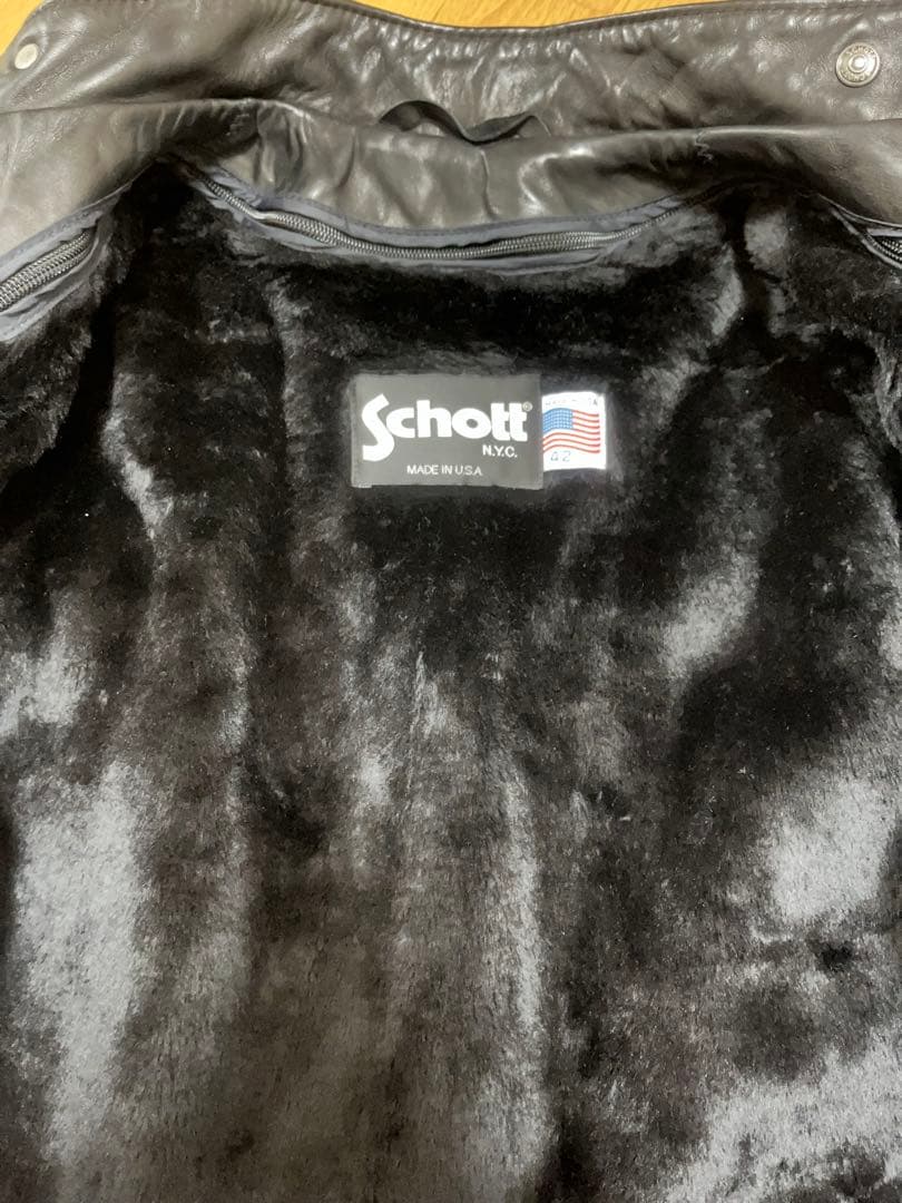 Schott ショット 141 シングルライダース ブラック サイズ:42