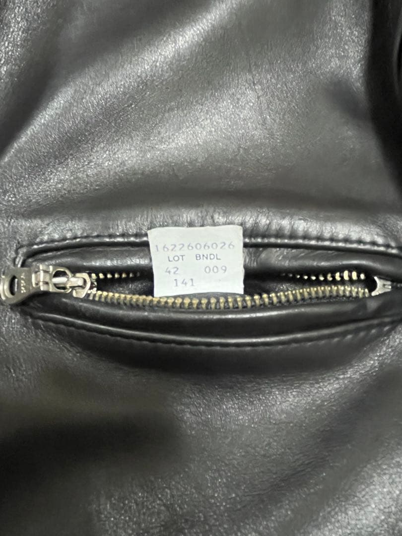 Schott ショット 141 シングルライダース ブラック サイズ:42