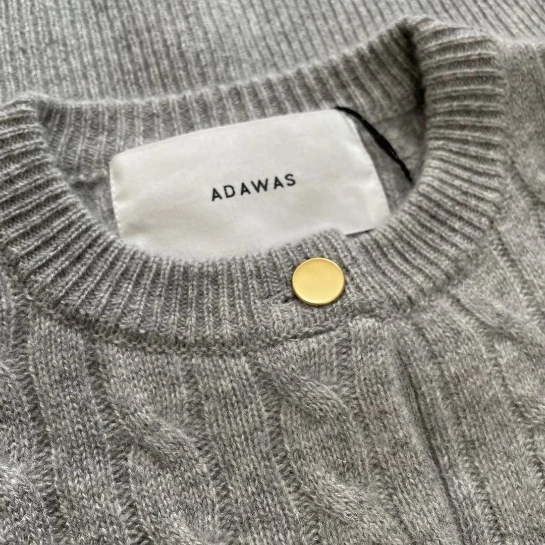 【新品】ADAWAS カシミヤケーブルニット カーディガン