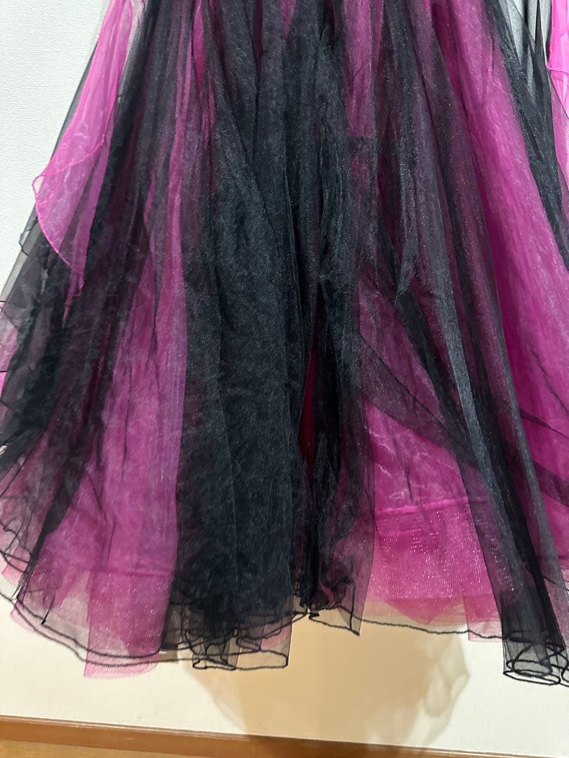 さ*餅様 社交ダンスドレス 黒と紫グラデーションLサイズ　VeRtigoヴァーテ