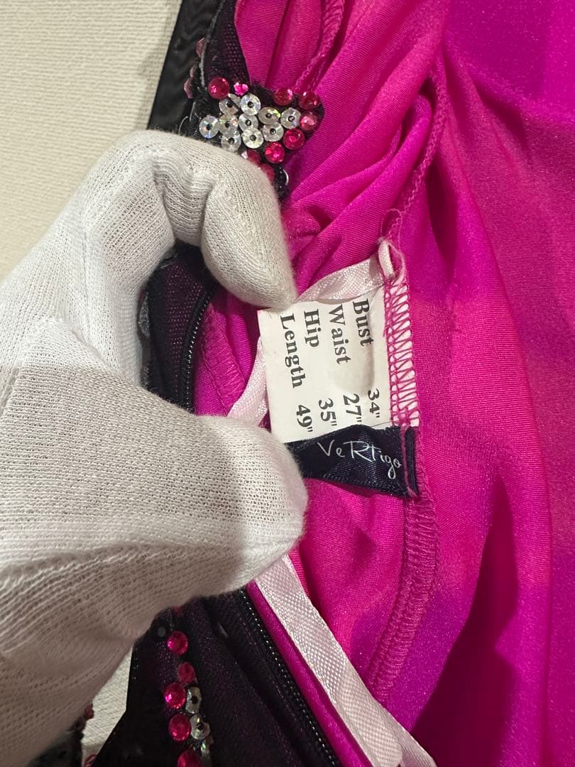 さ*餅様 社交ダンスドレス 黒と紫グラデーションLサイズ　VeRtigoヴァーテ