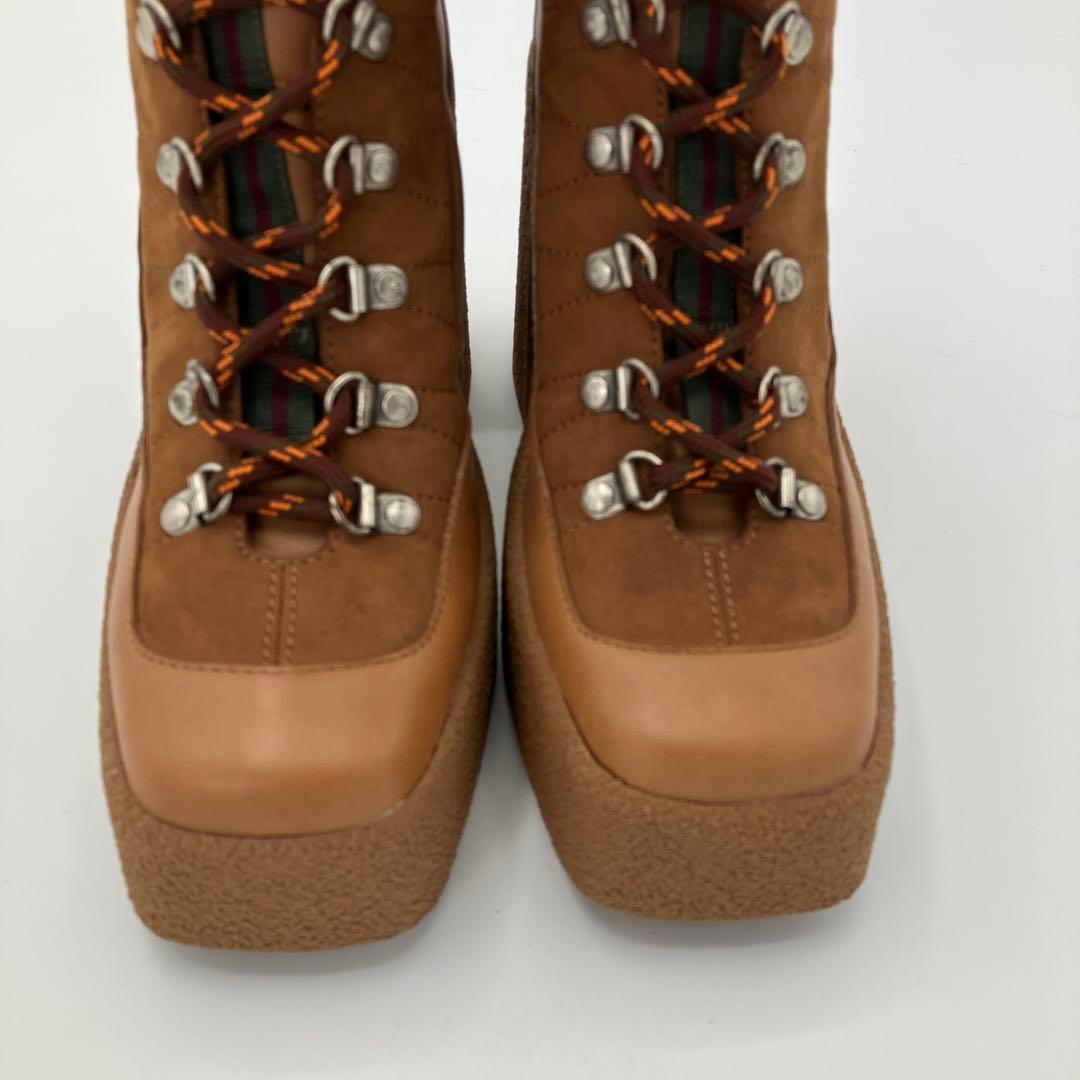 【美品】ステラマッカートニー レースアップ トレッキング ブーツ 38