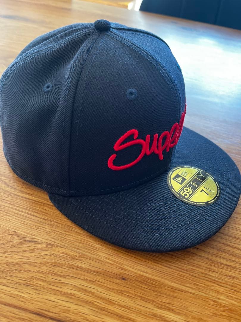 Supreme 59FIFTY ネイビー キャップ 7 1/4