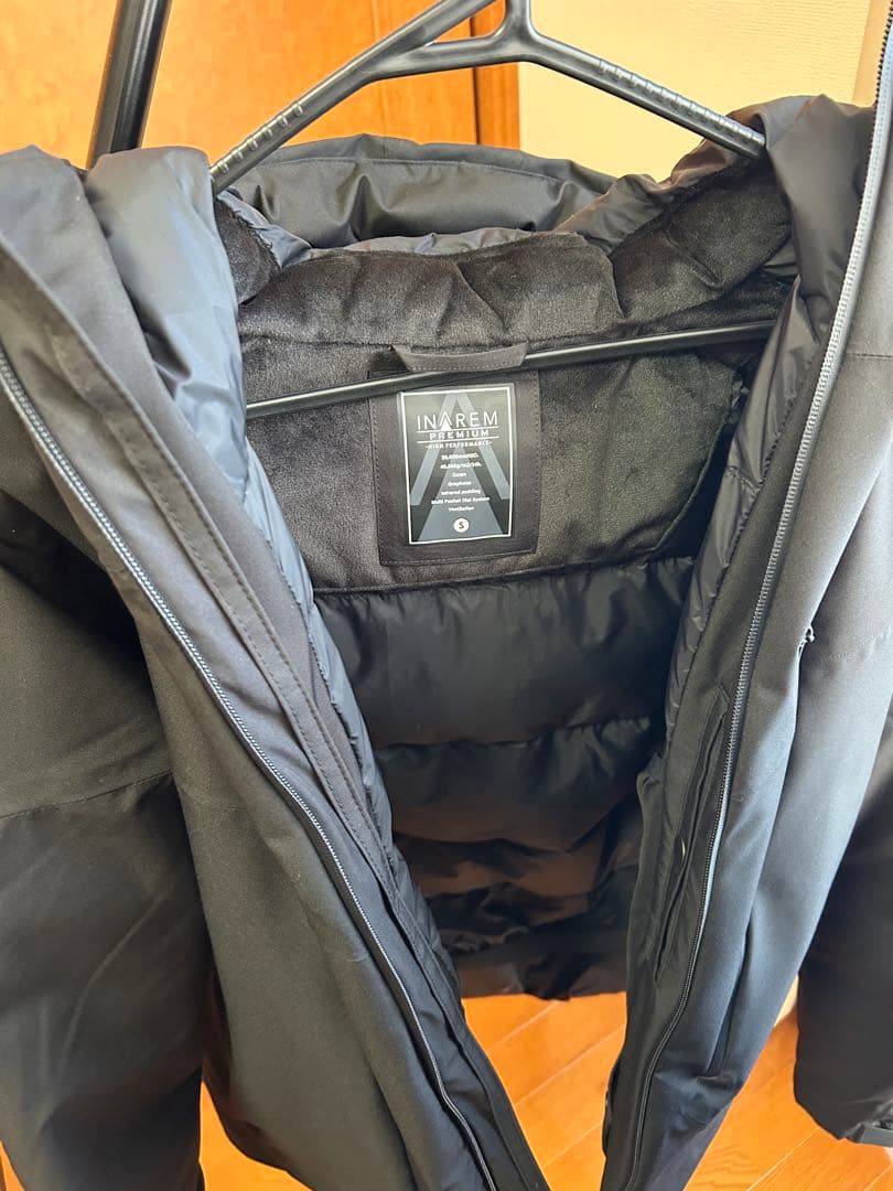 やっすん　モデルワークマンイナレムプレミアム防水防寒コート ブラック S