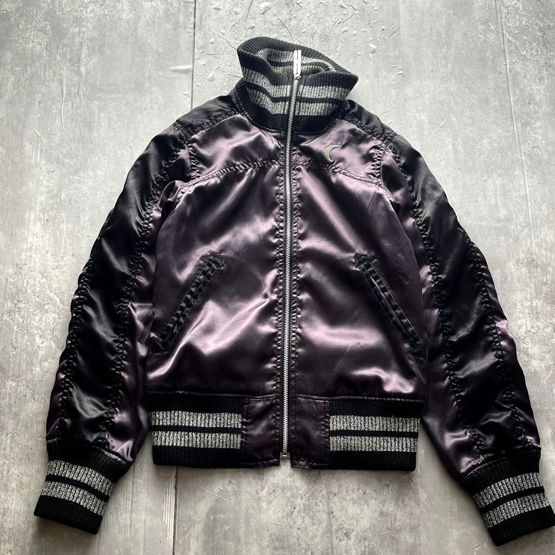 00s HYSTEIC GLAMOUR ガール 刺繍 短丈　スカジャン ムーン