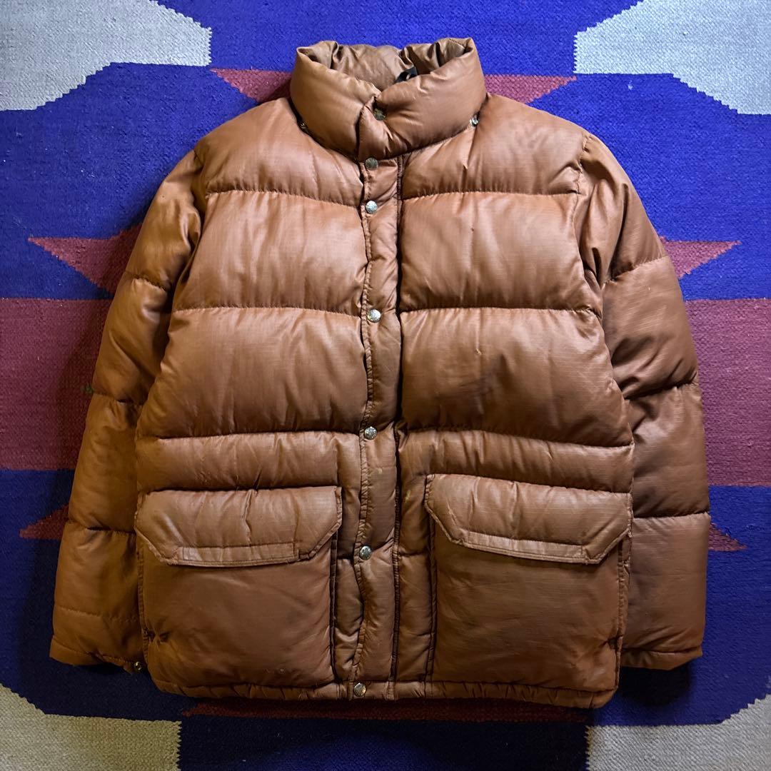 70s The North Face 茶タグ カラコラム ダウン ジャケット