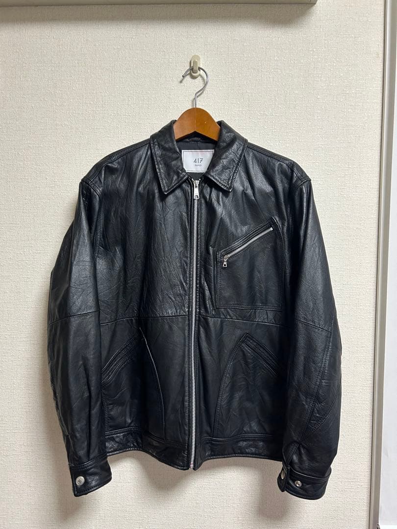 ジャケット・アウター EDIFICE UPCYCLE LETHER BLOUSON