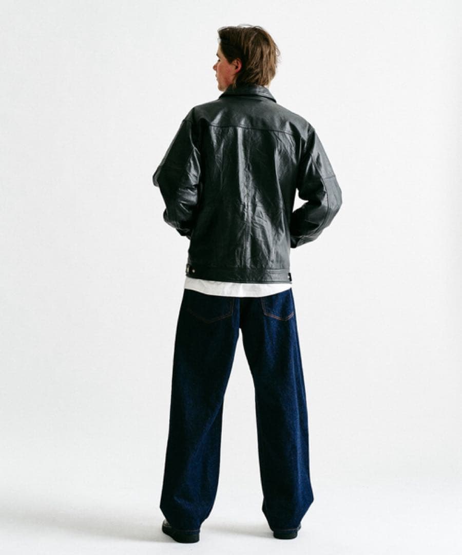 ジャケット・アウター EDIFICE UPCYCLE LETHER BLOUSON