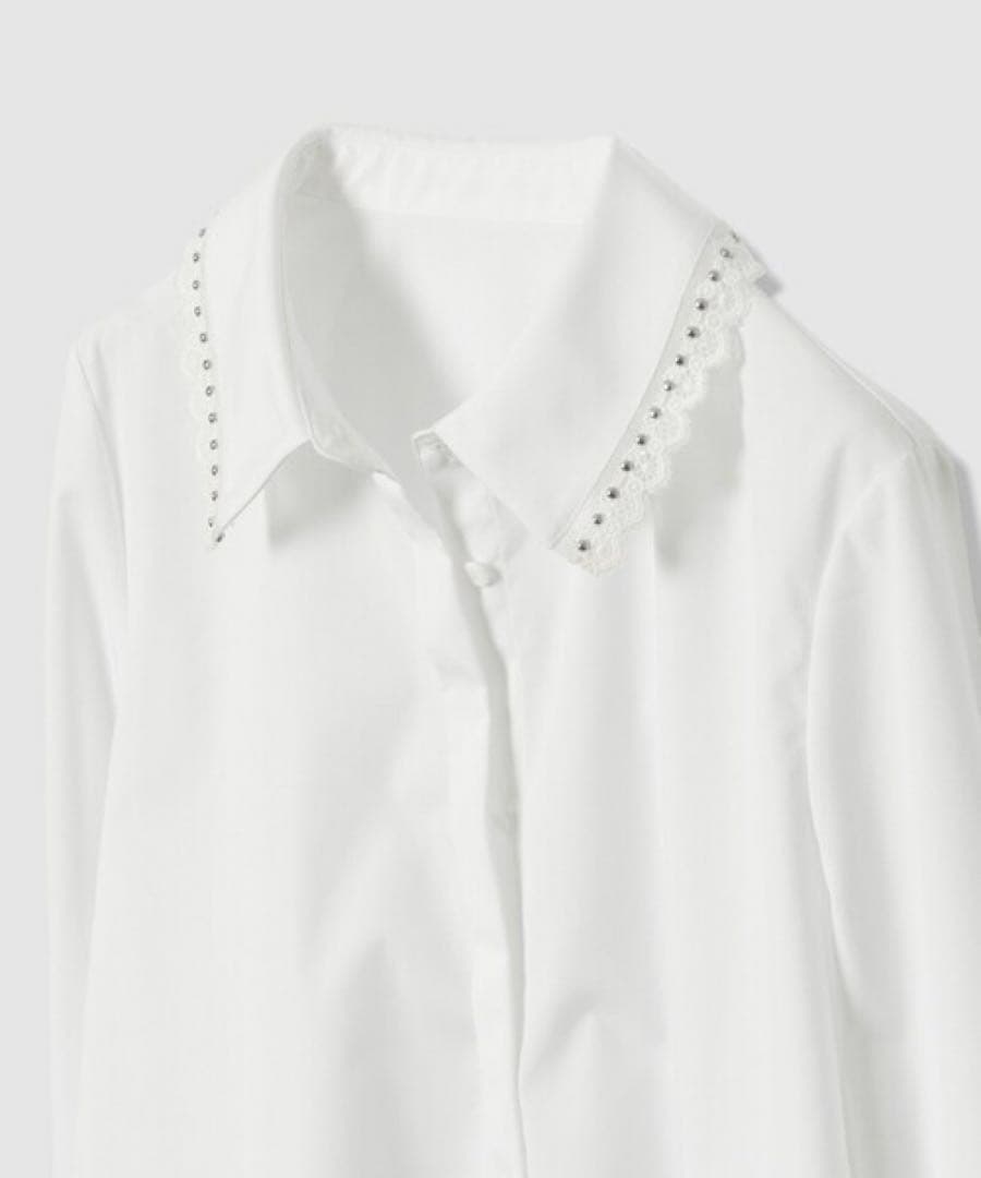 LOULOU WILLOUGHBY レーストリミングシャツ