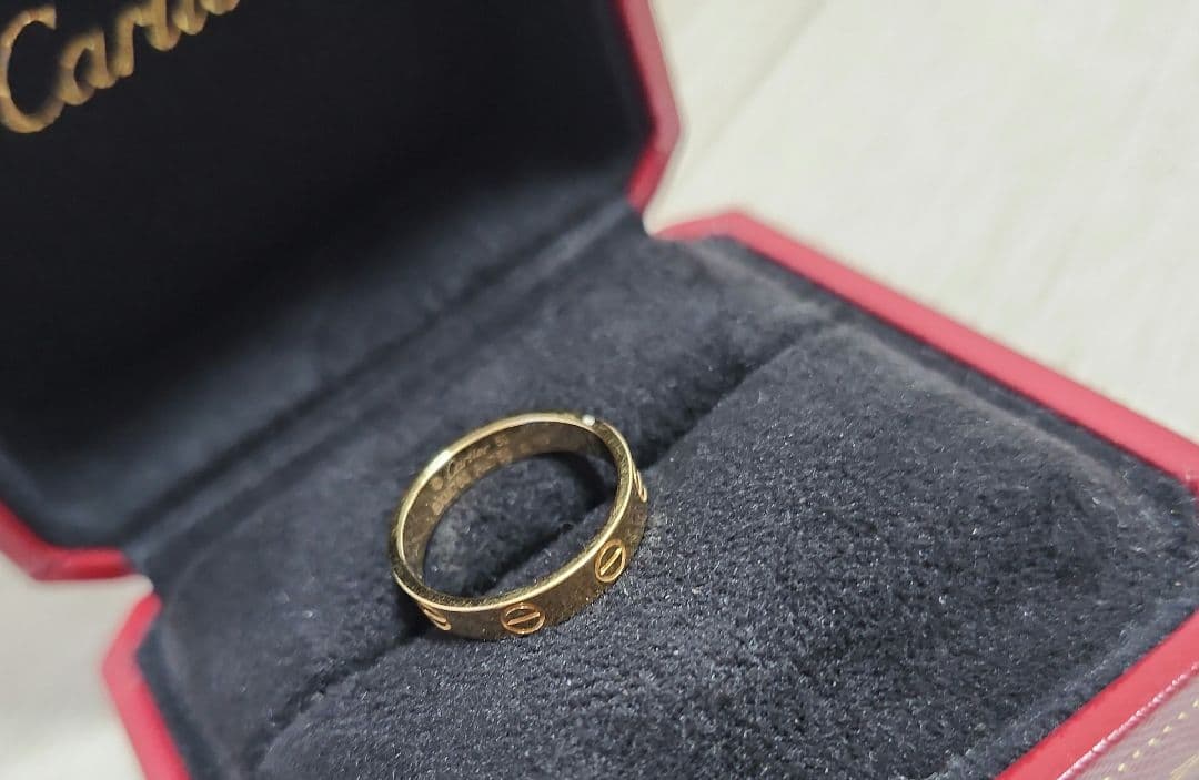 カルティエ　ミニラブリング　イエローゴールド　Cartier　10号