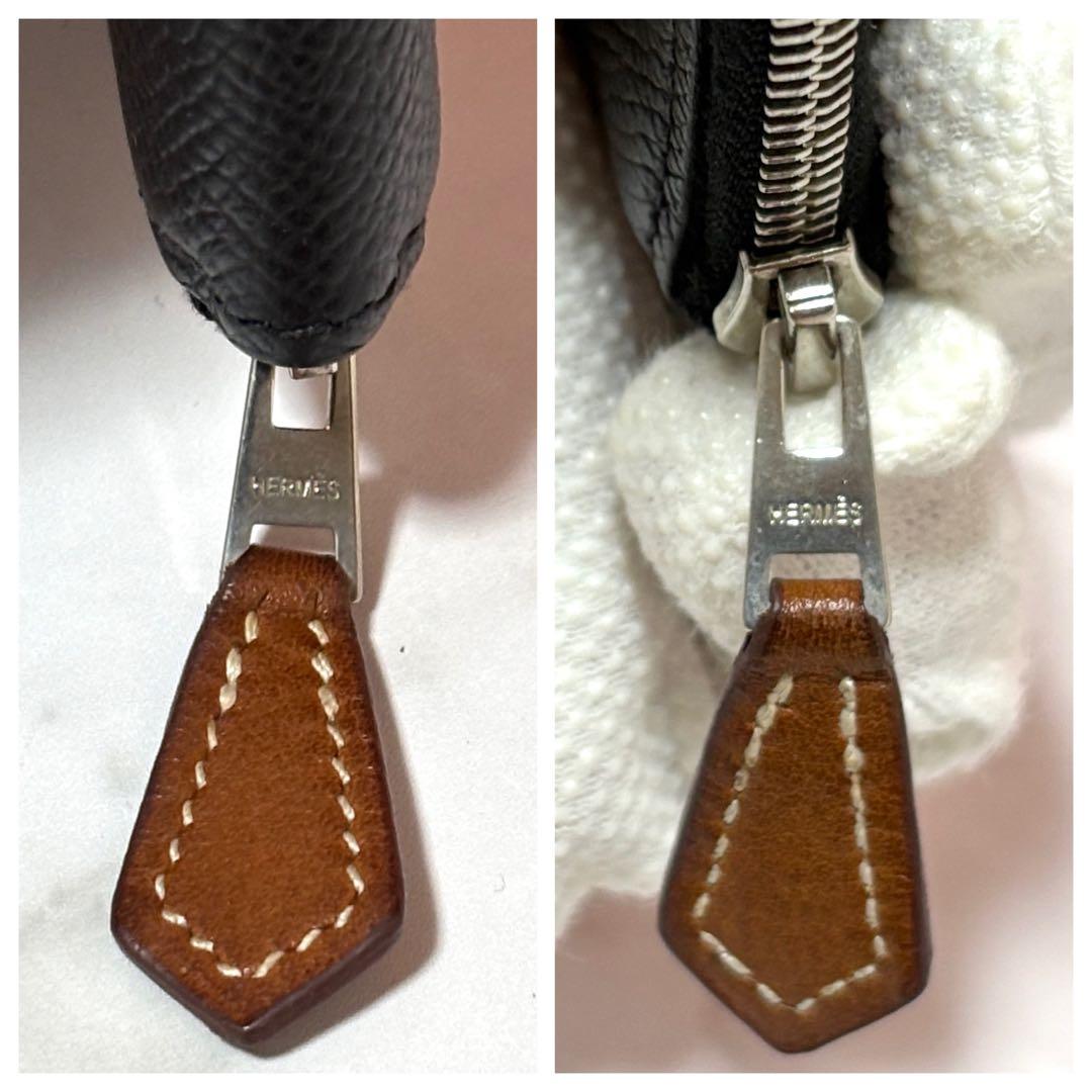 美品✨ エルメス アザップシルクイン コンパクト ケース 黒 O刻印 箱付