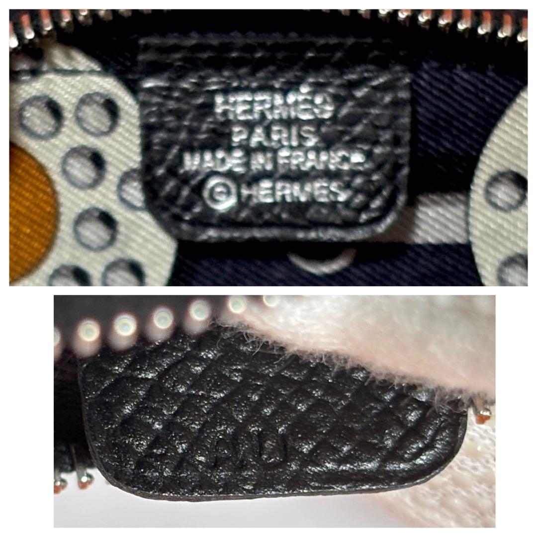 美品✨ エルメス アザップシルクイン コンパクト ケース 黒 O刻印 箱付