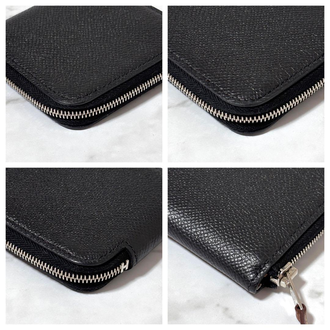 美品✨ エルメス アザップシルクイン コンパクト ケース 黒 O刻印 箱付