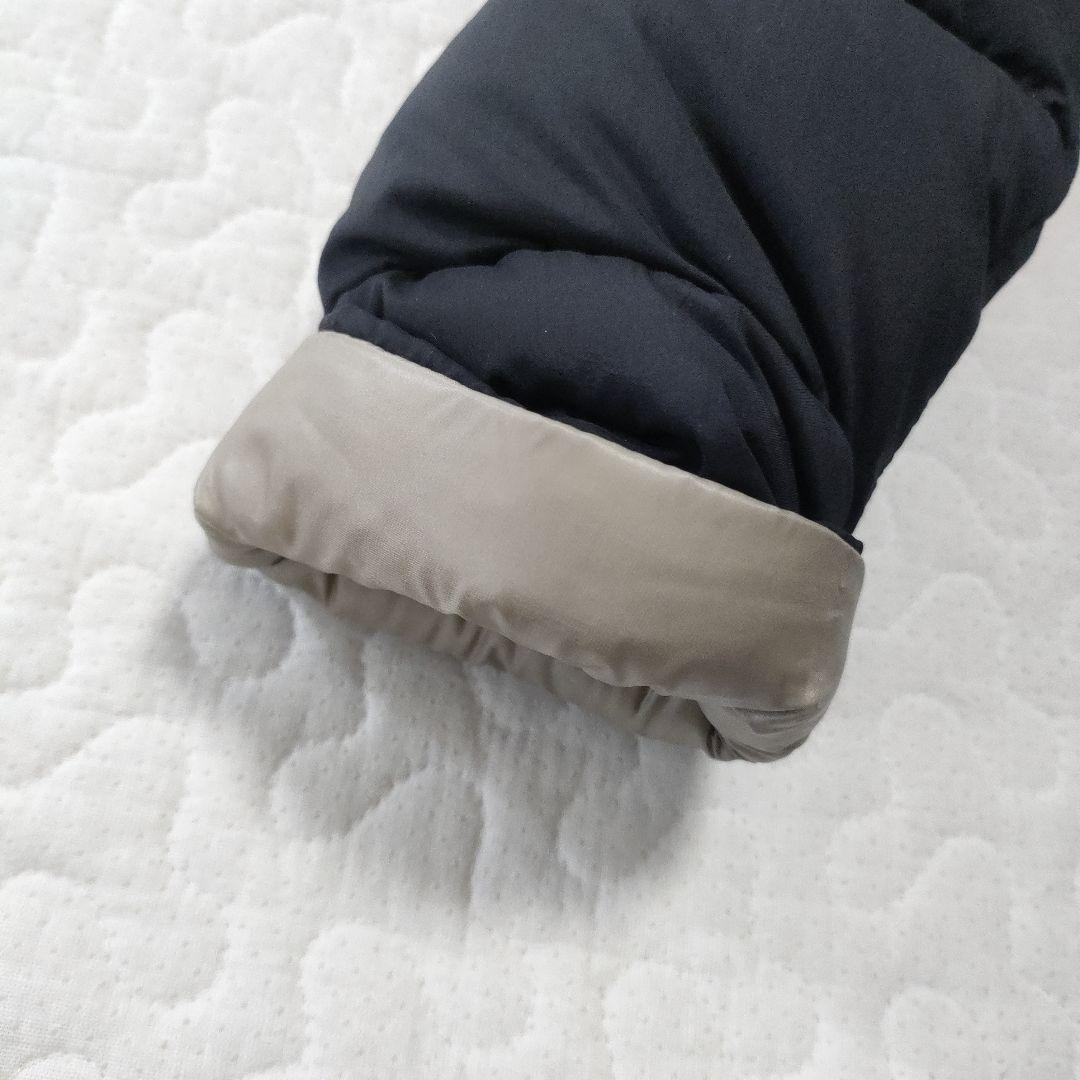 HERNO　ダウンコート　フード着脱可能　黒×グレー　42