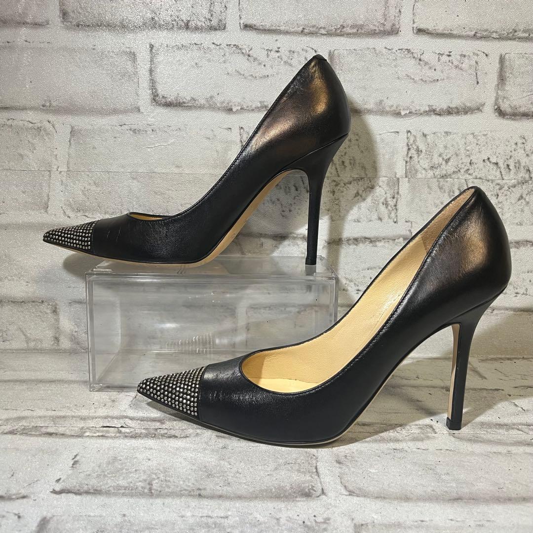 JIMMY CHOO ジミーチュウ ブラック 黒 レザー パンプス