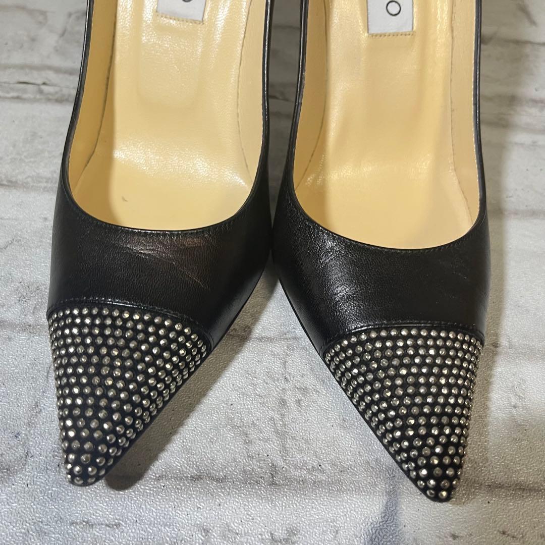 JIMMY CHOO ジミーチュウ ブラック 黒 レザー パンプス