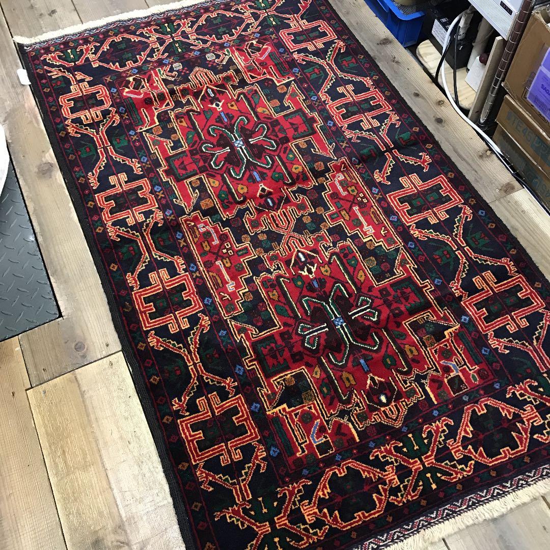 バルーチ　トライバルラグ　ヴィンテージ！　アフガニスタン絨毯　手織り