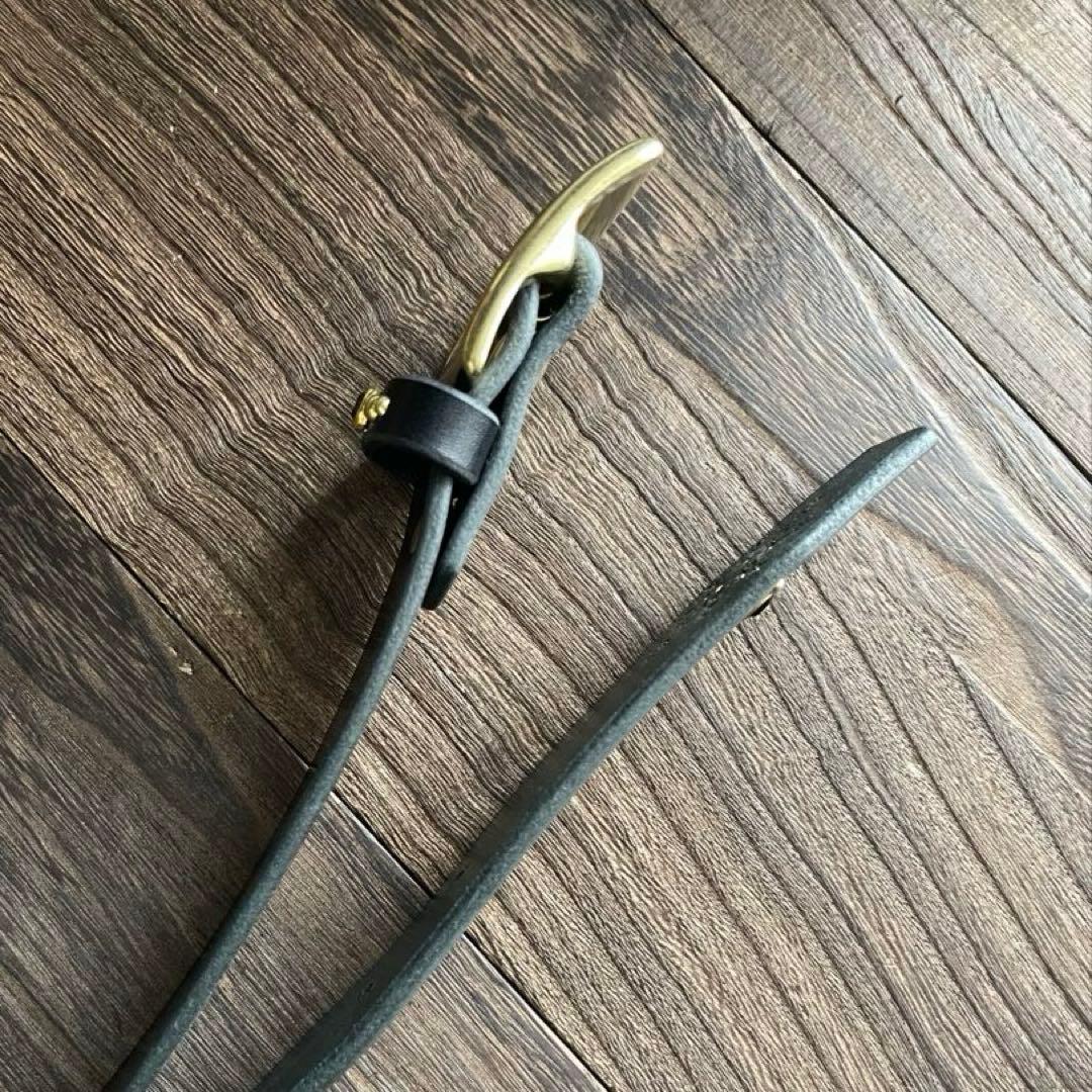 スタッズギャリソンベルト　牛ヌメ　真鍮　38mm HTC CALEE