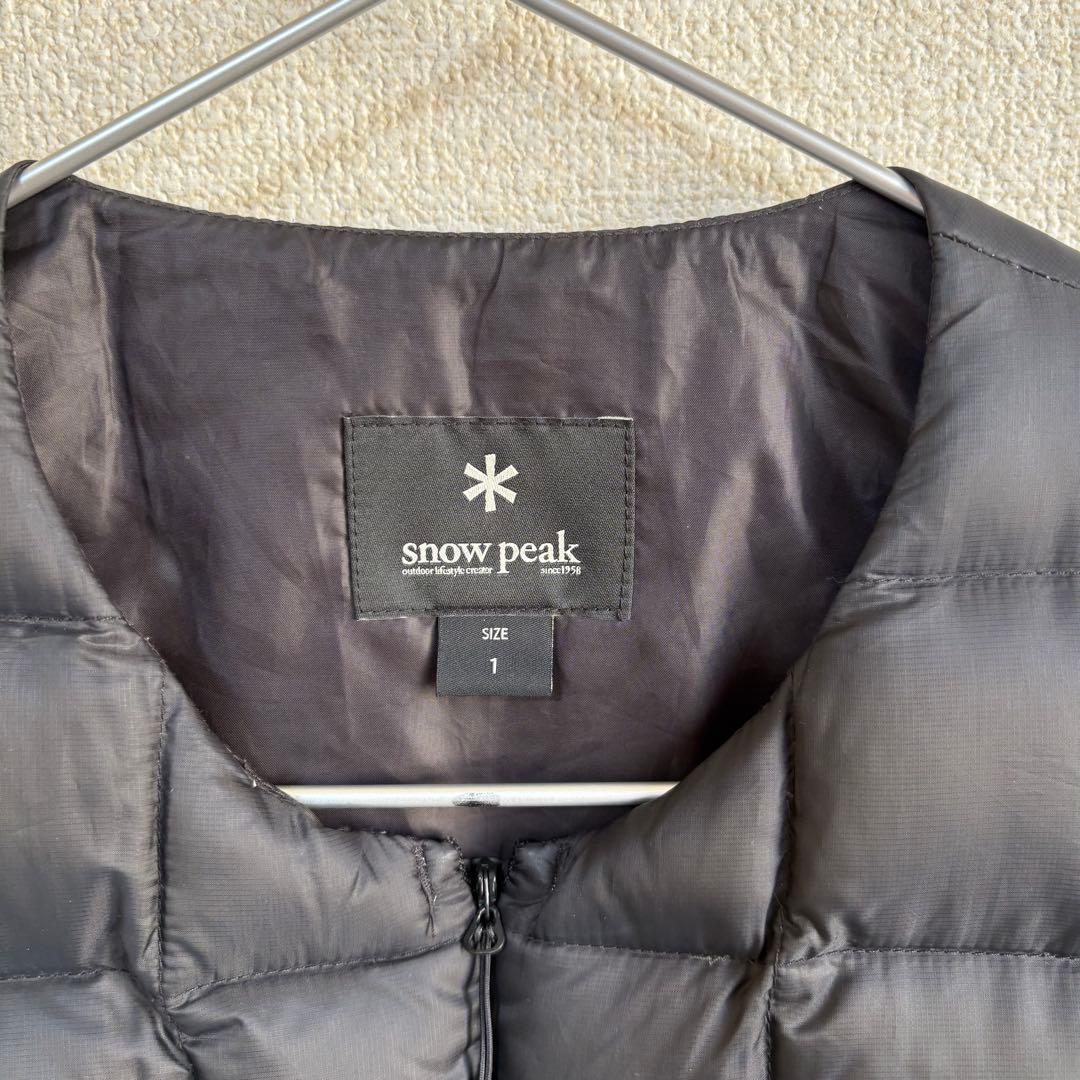 【超美品】 peak ダウンベスト　ブラック１