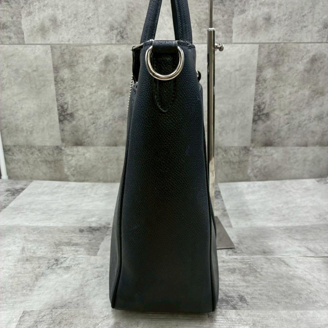 良品 コーチ 2way メトロポリタン ビジネスバッグ ブリーフケース A4 紺