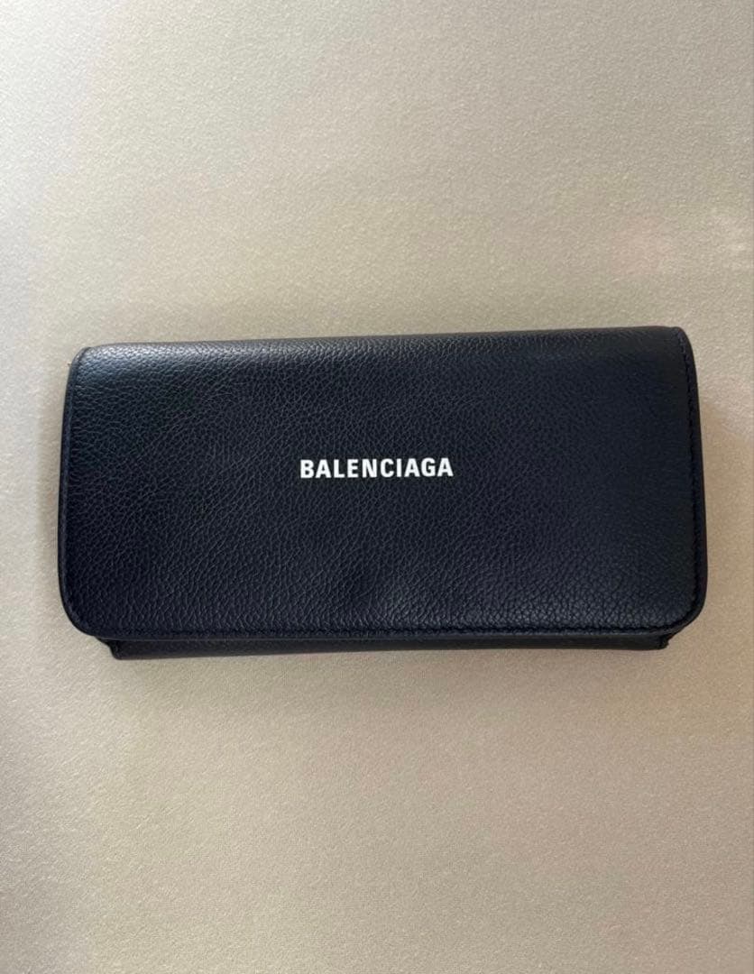 【美品】BALENCIAGA バレンシアガ 長財布 エブリデイ ブラック