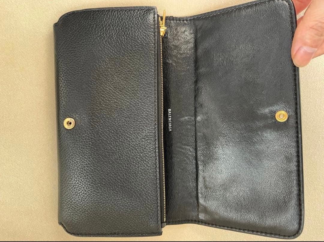 【美品】BALENCIAGA バレンシアガ 長財布 エブリデイ ブラック