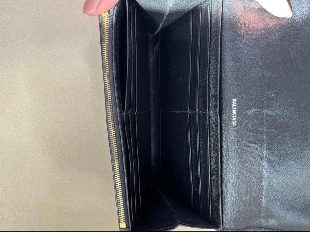 【美品】BALENCIAGA バレンシアガ 長財布 エブリデイ ブラック