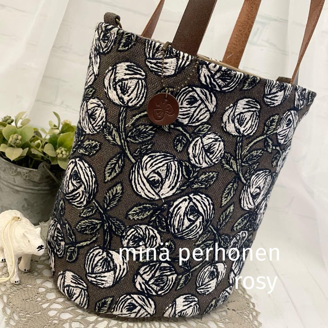 ハンドメイド　バケツトートバッグ　ミナペルホネン rosy 448