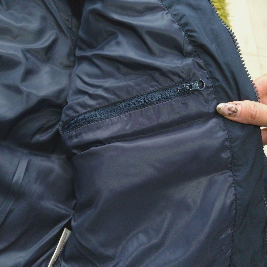 【美品】ピレネックス ダウンジャケット スプートニックソフト 紺 M ロゴ