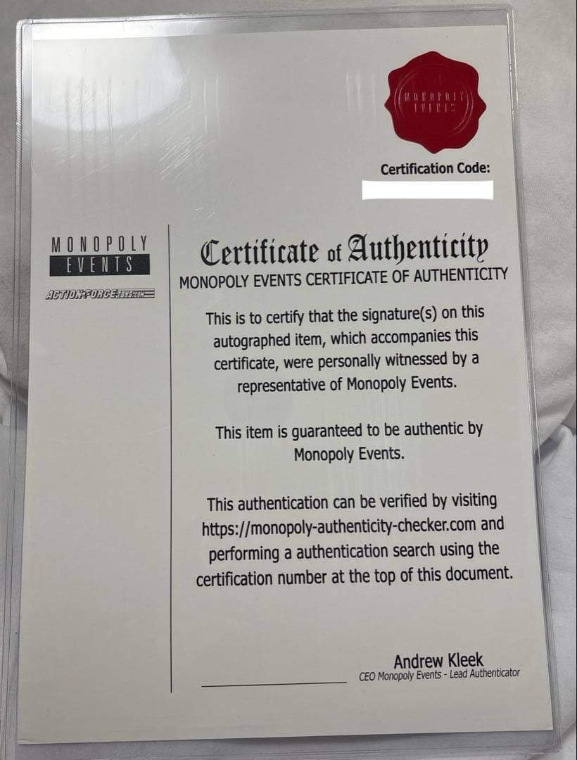 紗*里様 マッツミケルセン　グリンデルバルド　直筆サイン　シリアルナンバー有り