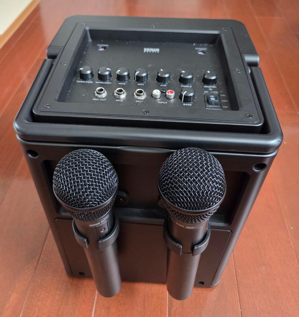 ワイヤレスマイク2本＆収納バッグ付き 400-SP066