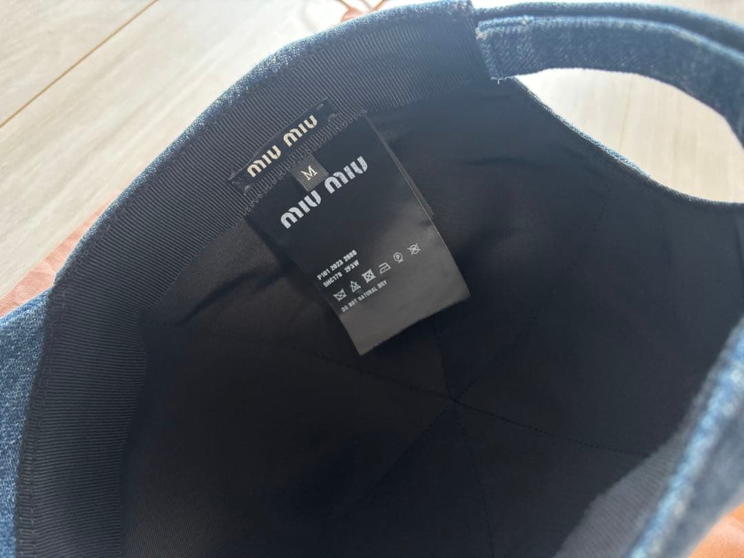 2回のみ着用✳︎miu miu デニムキャップ M