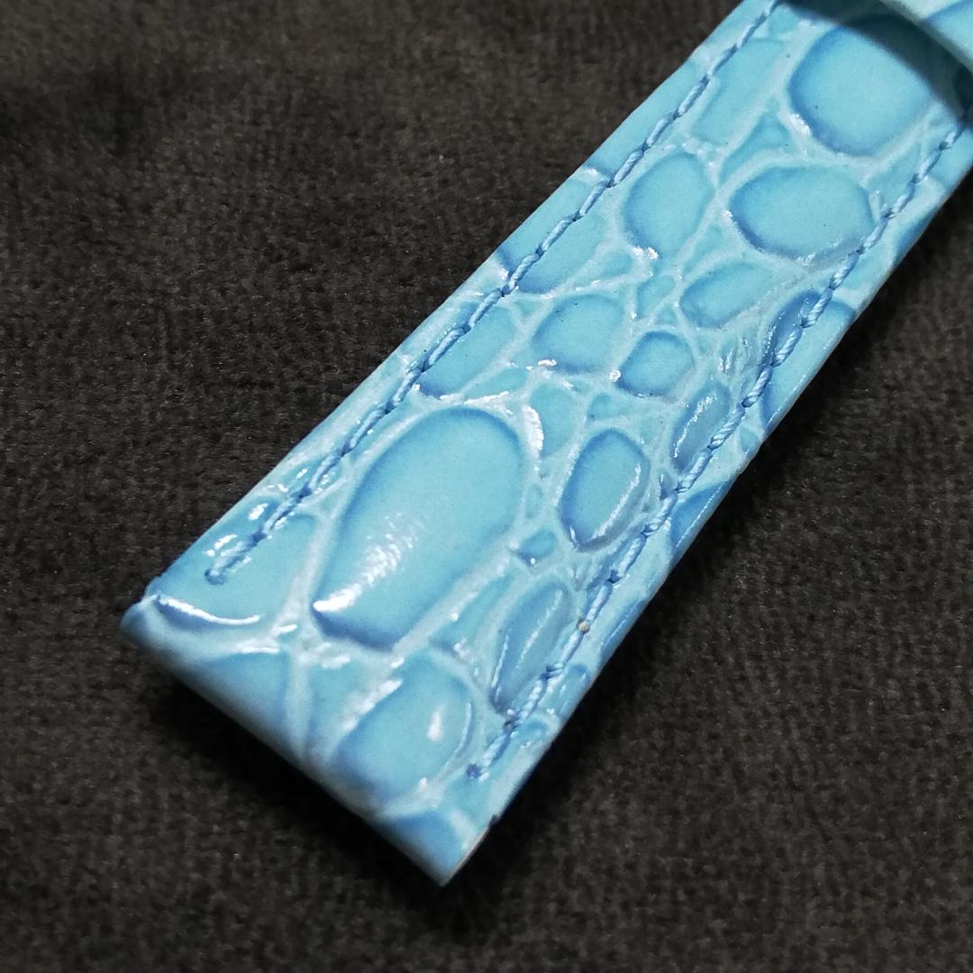 リトモラティーノ　レザー　ベルト　ライトブルー　腕時計　未使用品　(MS273）