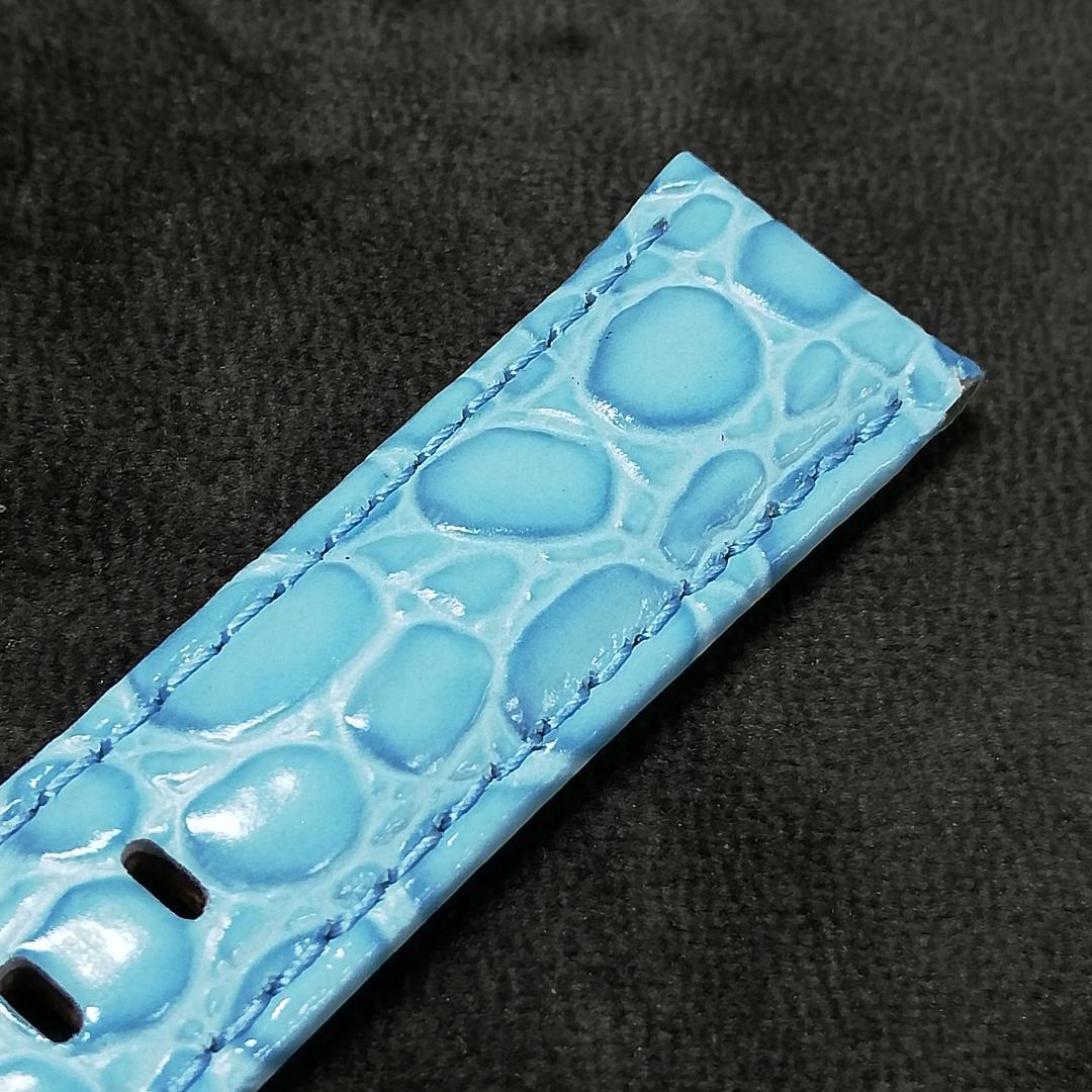 リトモラティーノ　レザー　ベルト　ライトブルー　腕時計　未使用品　(MS273）