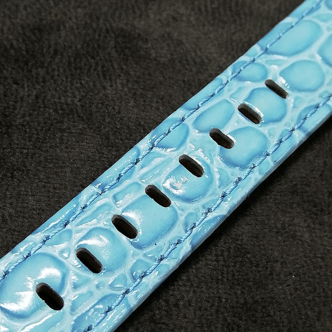 リトモラティーノ　レザー　ベルト　ライトブルー　腕時計　未使用品　(MS273）