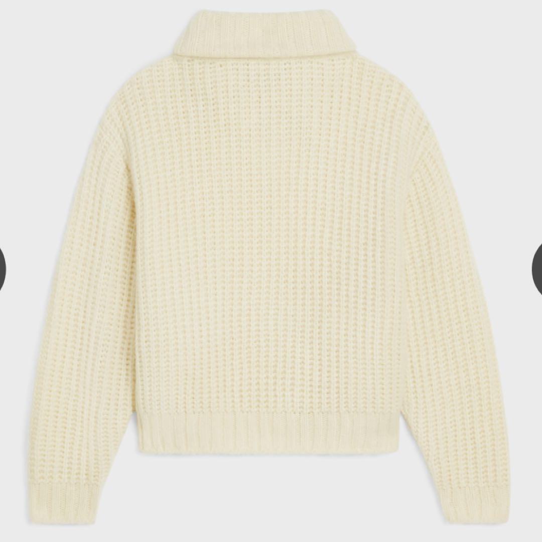 【正規品】CELINE トリオンフ リブ編みニットセーター ウール&カシミヤ