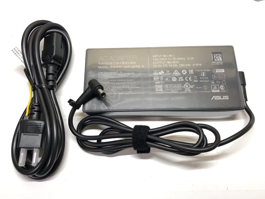 純正 ASUS 280W ゲーミング ACアダ プター プラグ6.0x3.7mm