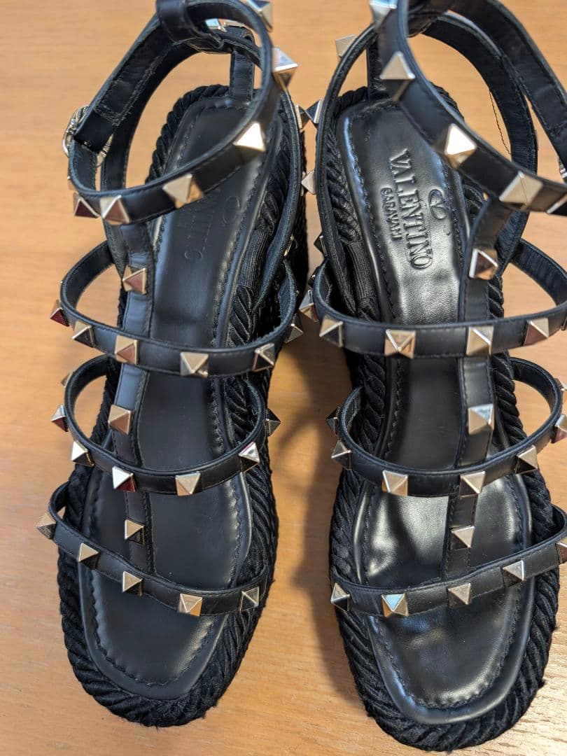 VALENTINO GARAVANI ヴァレンティウェッジソール サンダル 37