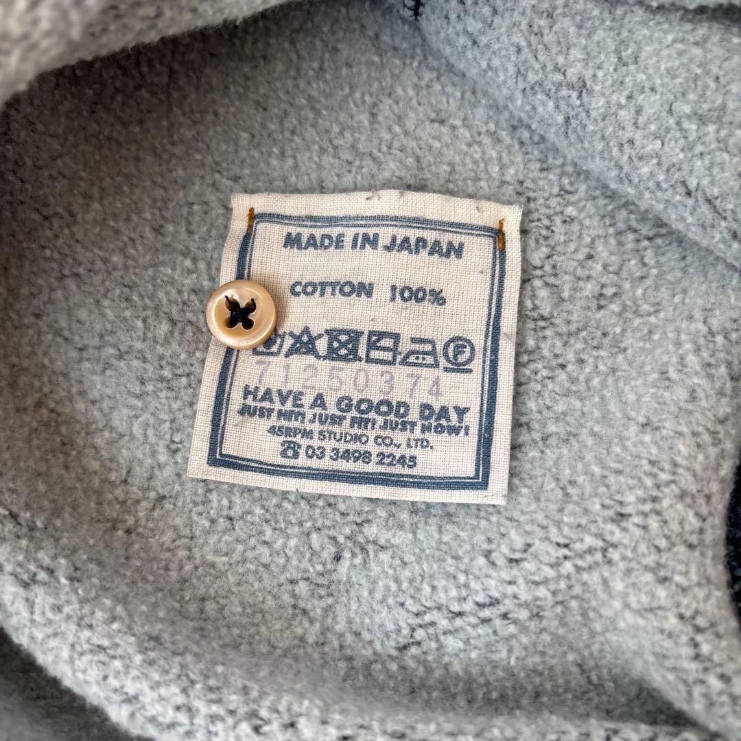 ダークブルー 長袖ワンピース レース襟付き