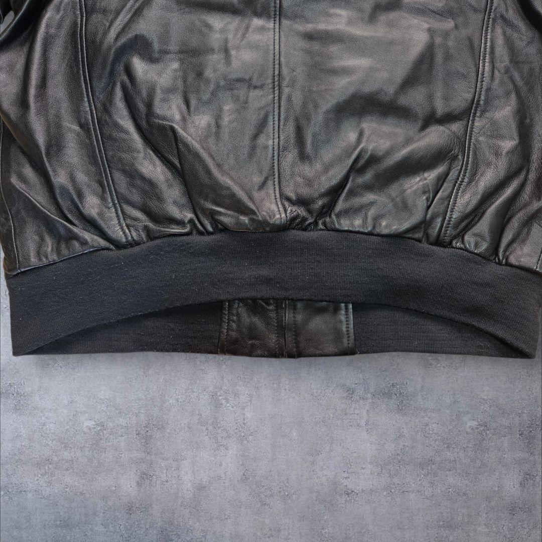 vintageカーコートBOEINGシングルライダースジャケット黒上質牛革ゆう様