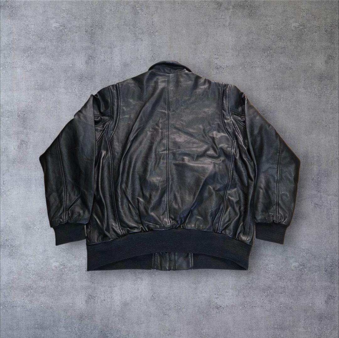 vintageカーコートBOEINGシングルライダースジャケット黒上質牛革ゆう様