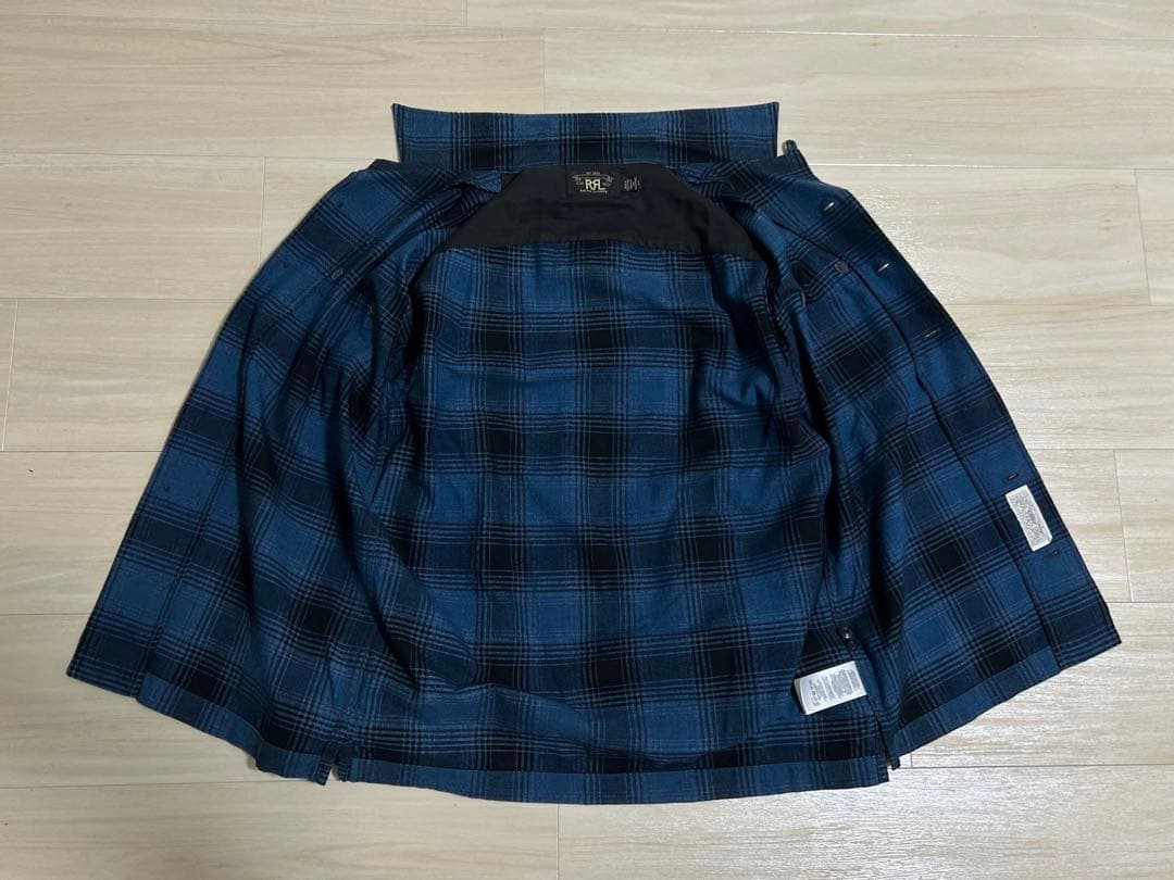 RRL オンプレ チェック オープンカラー シャツ S