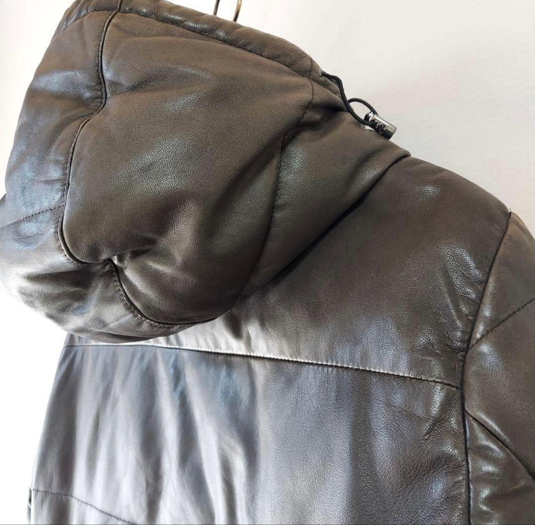 トゥモローランド リバーシブル レザー ダウンジャケット 羊革