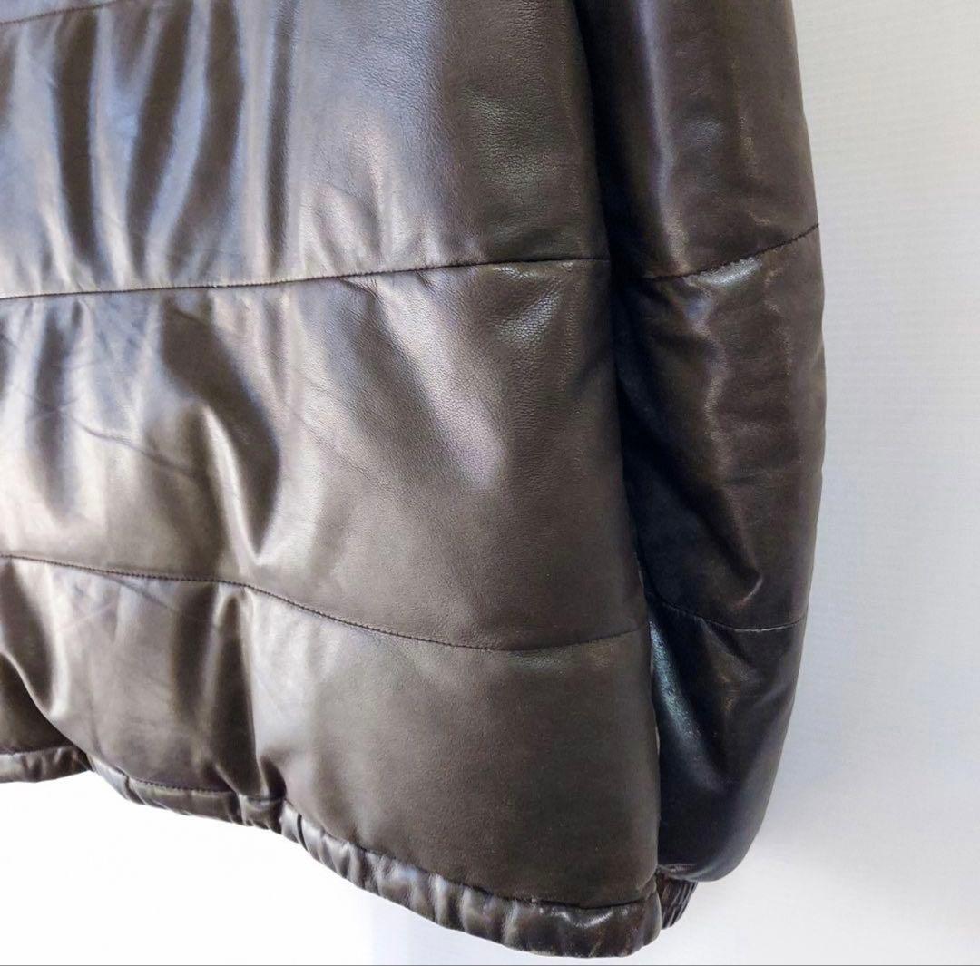 トゥモローランド リバーシブル レザー ダウンジャケット 羊革