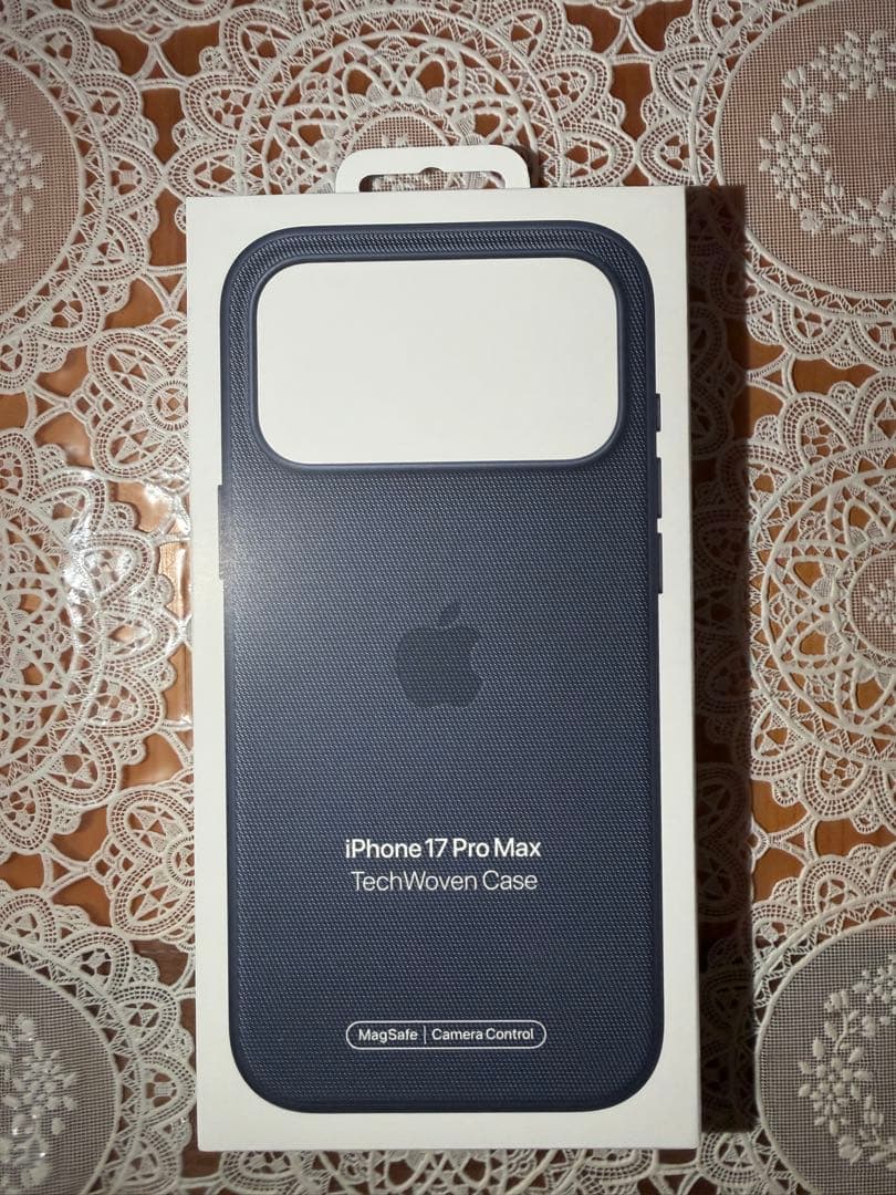 Apple純正 iPhone17 Pro Max TechWovenケースブルー