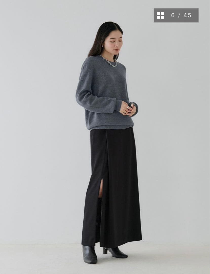 crewre クルーレ 3wayスリットIラインスカート ブラック size2