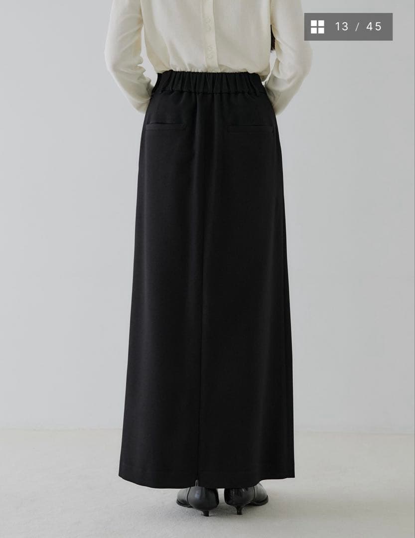 crewre クルーレ 3wayスリットIラインスカート ブラック size2