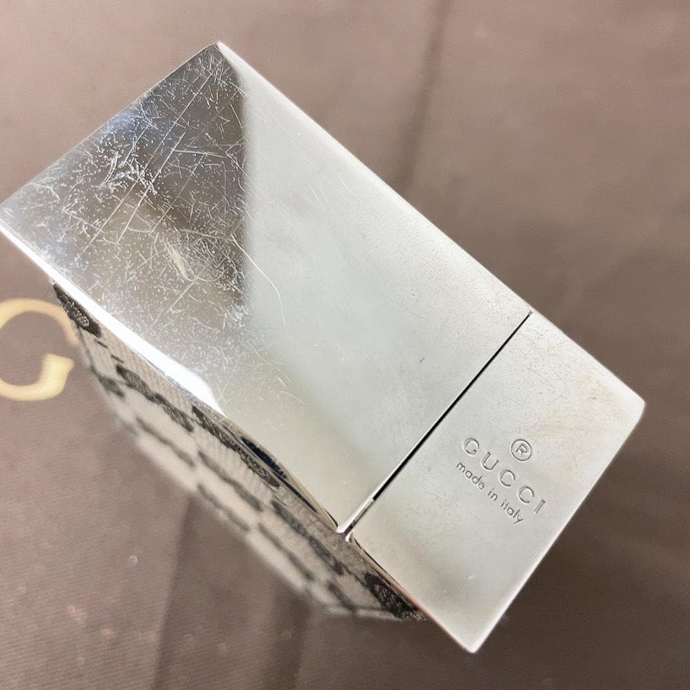 箱付き GUCCI シガレットケース GGキャンバス ブラック 黒 123033