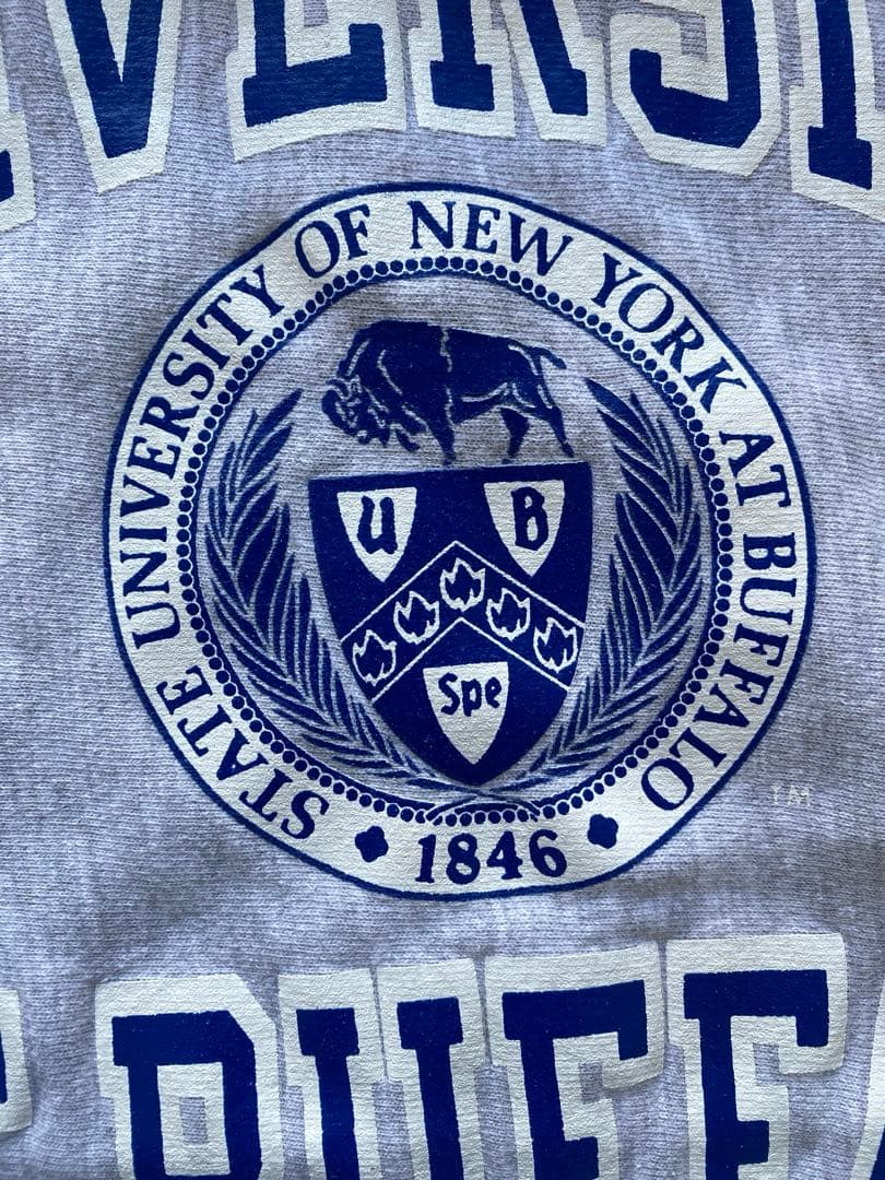 【希少XXL】 90s チャンピオン リバースウィーブ USA製 三段プリント