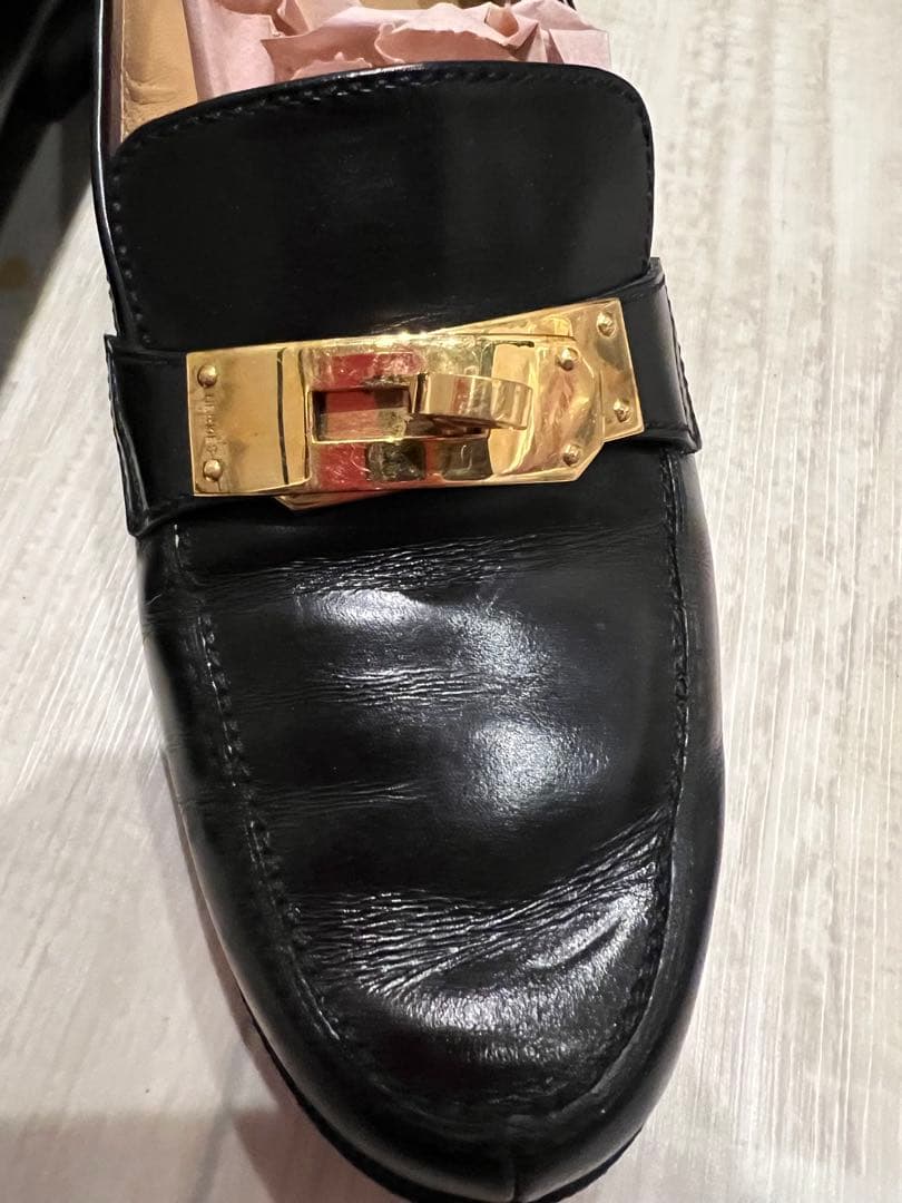 エルメス　HERMES ケリーローファー　ケリー　モカシン　Hマーク